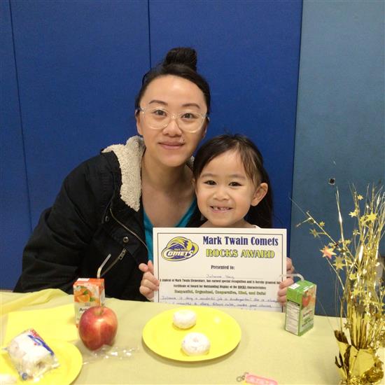 Parent & student at Rockstar breakfast